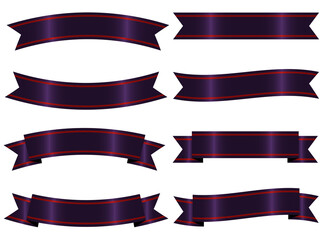 Obraz premium いろいろリボンセット黒赤