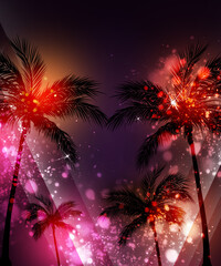 miami vice city colourful music poster