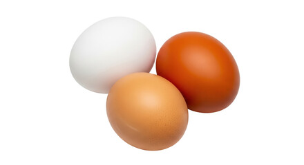 Isolated Three Eggs