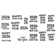 Happy New Year 2026 vector for banner, poster, logo vector