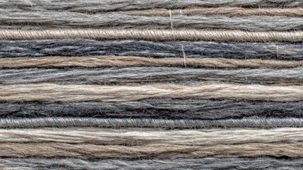 Close-up of multicolored yarn strands