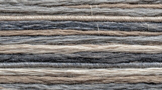 Close-up of multicolored yarn strands