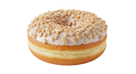 Isolated Donut with Caramel Topping