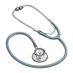 Stethoscope PNG White Background Illustration.