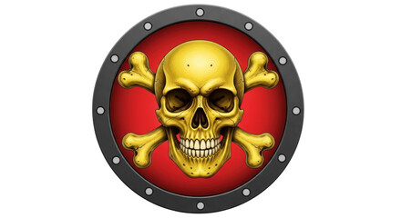 Isolated Skull and Crossbones Medieval