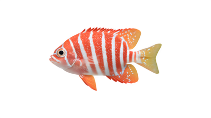 Colorful peppermint angelfish swimming gracefully in the water
