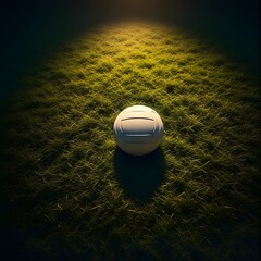 golden soccer ball on grass