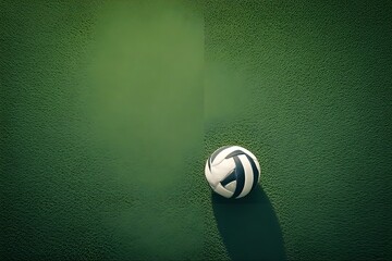 white and black of the ball in garden