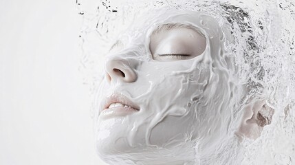 Naklejka premium Face Wash for Deep Cleansing and Skin Care - Isolated on White Background