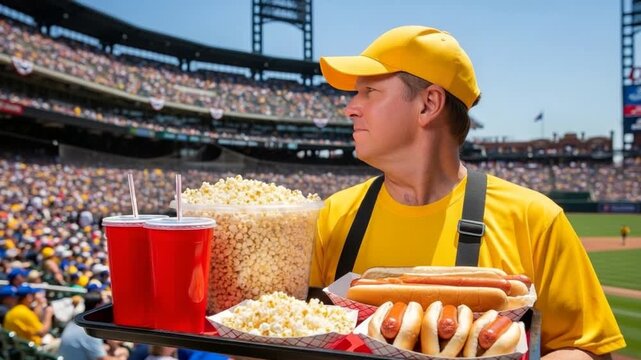 Baseball Stadium Vendor: Snacks, Drinks, and Game Day Treats!