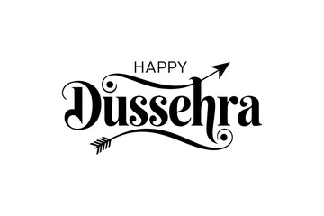 Happy Dussehra Typography Designs