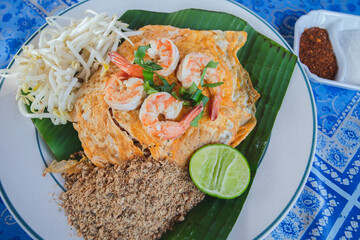 Pad Thai wrapped in egg