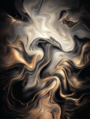 abstract cracked surface texture background - Elegant Abstract Swirl Pattern in Earthy Tones and Black, for modern patterns, digital backdrops, artistic overlays