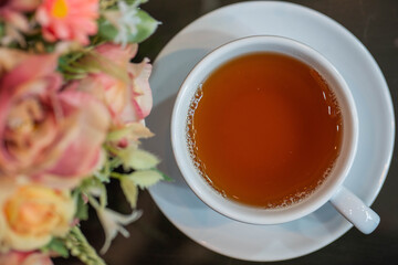 Apple tea on the table