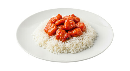 Isolated Sweet and Sour Chicken