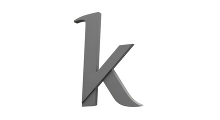 Fototapeta premium Isolated Letter K Grey