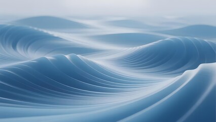 Abstract Blue Waves: Smooth, Flowing Patterns in a Calm, Monochromatic Palette