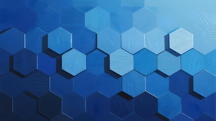 Gradient Blue Hexagonal Pattern