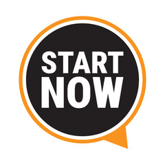Start now logo template illustration vector.