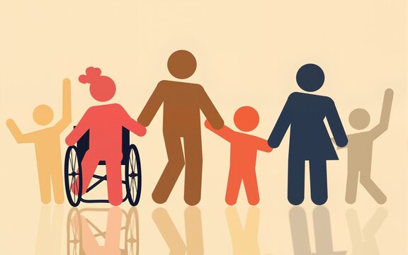 Disability Rights awareness month is observed every year from November 3 to December 3, Vector illustration. High quality