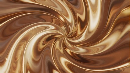 Abstract Swirl of Golden and Brown Hues
