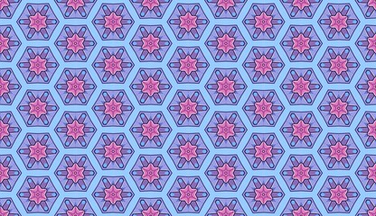 Fantasy Gems Enchanted Mosaic geometric seamless pattern