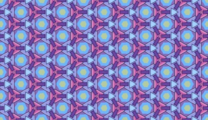 Fantasy Gems Enchanted Mosaic geometric seamless pattern