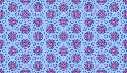 Fantasy Gems Enchanted Mosaic geometric seamless pattern
