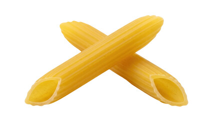 Isolated Penne Pasta Crossed