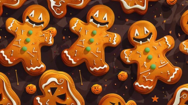 A plate of colorful ginger cookies with various decorations and designs