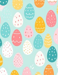 Pastel Easter eggs pattern