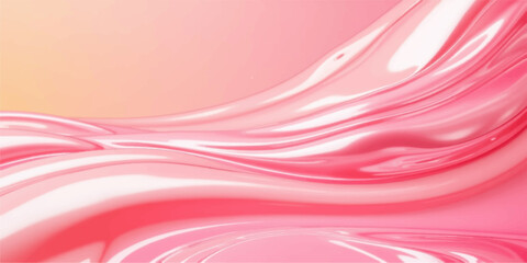 An abstract, soft pink and red wave of smooth silk and flowing water with a gentle curve