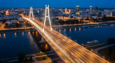 Fototapeta premium City Bridge at Night