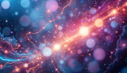 Abstract bright background with colorful light and gradient effects