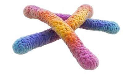 Colorful transparent shapes with gradient hues creating a vibrant visual contrast