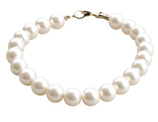 Elegant pearl bracelet, fashion accessory on transparent background