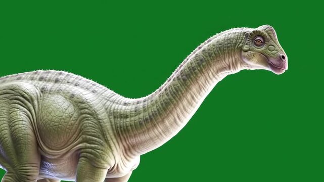 Majestic sauropod stands tall green backdrop
