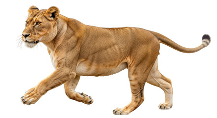 Isolated Lioness Walking