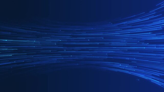 Dynamic bright light flare particles forming curved digital stream. for futuristic tech backgrounds, fast communication visuals, virtual speed motion, innovation concepts, energy transfer effects. - Powered by Adobe