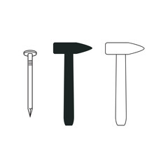 Hardware Tools logo EPS template icons vector illustration transparent background