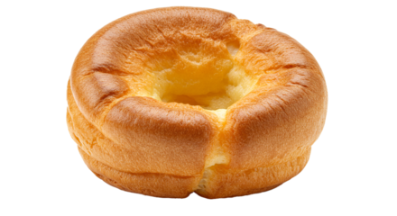 Golden yorkshire pudding baked pastry delicious homemade traditional english cuisine dinner food recipe on transparent background