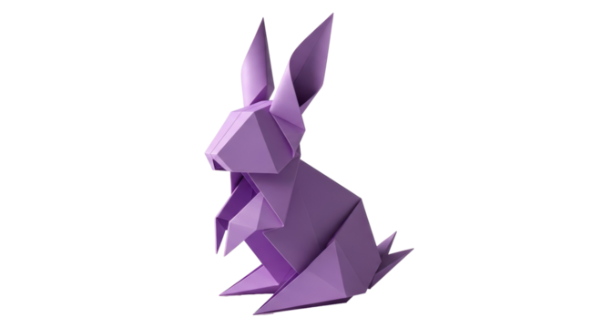 Isolated Origami Rabbit