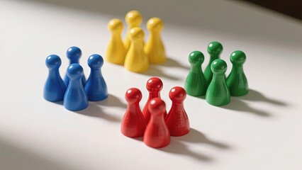 The concept of market segmentation Target audience ,Customer care Market group of buyers Customer relationship management 3d render