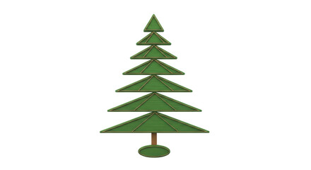 Isolated Stylized Christmas Tree