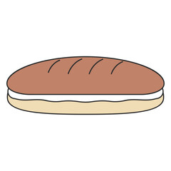 버터 크림 빵 일러스트