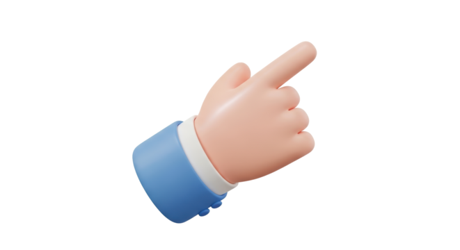 Isolated Pointing Hand