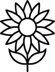 Sunflower icon Outline icon