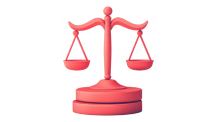 Balance symbol representing justice and fairness in transparent design