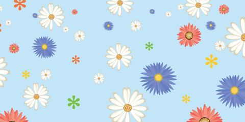 seamless pattern. chamomile 10