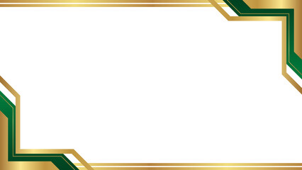 Elegant Geometric Certificate Border with Gold and Green Accents